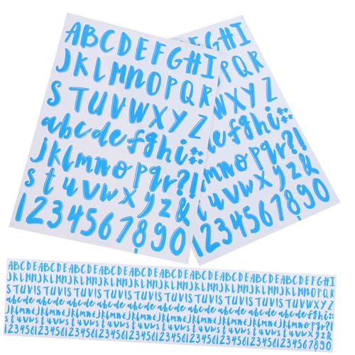 VILLFUL 12 Bögen Alphanumerische Aufkleber, Aufkleberbuchstaben Zum Basteln, Alphabetaufkleber, Mülleimeraufkleber, DIY Buchstabenaufkleber, Aufkleberbuchstaben Für Plakattafel, von VILLFUL