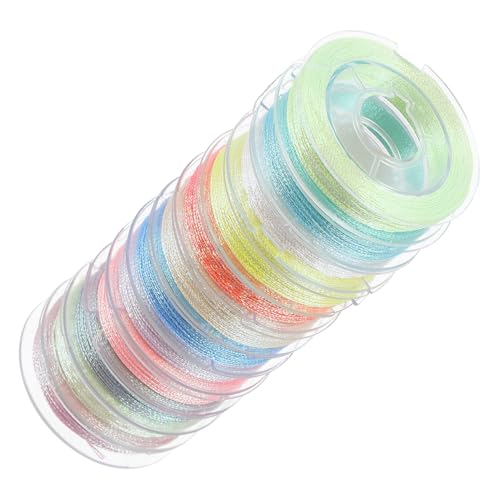 VILLFUL 12 Rollen Leuchtendes Nähgarn DIY Stickgarn Verschiedenen Farben für Handarbeiten Quilten und Bastelprojekte Hautfreundliches für Kreative Nähprojekte VILLFUL 12 Rollen Leuchtendes Nähgarn DIY Stickgarn Verschiedenen Farben für Handarbeiten Quilten und Bastelprojekte Hautfreundliches für Kreative Nähprojekte von VILLFUL