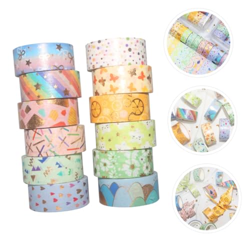 VILLFUL 12 Rollen Washi Tape Goldfolie Dekoratives Klebeband für DIY Scrapbooking Handarbeit Basteln Papierklebeband Geschenkverpackung Kreative Dekoration VILLFUL 12 Rollen Washi Tape Goldfolie Dekoratives Klebeband für DIY Scrapbooking Handarbeit Basteln Papierklebeband Geschenkverpackung Kreative Dekoration von VILLFUL