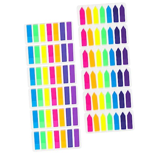 VILLFUL Fluoreszierende Farbstreifen-indexaufkleber Haftnotizen Buchseitenmarkierungen Farbige Haftnotizen Beschreibbare Indexregister von VILLFUL
