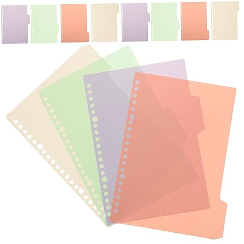 VILLFUL 12 Sets Registerreiter, Extrabreite Aktenteiler, Kunststoffteiler, Herausnehmbare Notizbuchteiler, Notizbuch Registerteiler, Notizblock Teilerreiter, Herausnehmbare Ordnerteiler, von VILLFUL