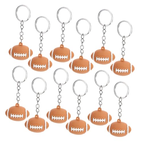 VILLFUL 12 Stück Ball Schlüsselanhänger Zum Aufhängen, Rugby Anhänger, Schlüsselanhänger, , Schlüsselanhänger, Schlüsselanhänger, Rucksack Schlüsselanhänger, Sportfan Souvenir, Rugby von VILLFUL