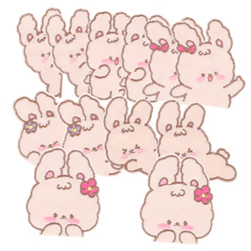VILLFUL 12 Stück Cartoon Kaninchen Stoffaufkleber, Reparaturflicken, DIY Rückenflicken, Nähflicken Für Kleidung, Nähflicken Für Zuhause, Mantel, Rückenflicken, Rückenflicken, DIY von VILLFUL