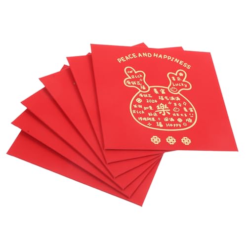 VILLFUL 12 Stück Chinesische Rote Umschläge Teiliges Traditionelle Geldbeutel mit Goldfolie Muster für Neujahr Glücksbringer Geschenkumschläge im Drachenjahr Festlich und Vielseitig VILLFUL 12 Stück Chinesische Rote Umschläge Teiliges Traditionelle Geldbeutel mit Goldfolie Muster für Neujahr Glücksbringer Geschenkumschläge im Drachenjahr Festlich und Vielseitig von VILLFUL