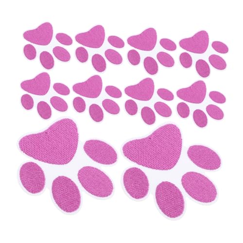 VILLFUL 12 Stück Gestickte Pfoten Aufnäher Bügelbare Applikationen für Kleidung Taschen und Diy Projekte Charmante Selbstklebende Dekorationen Hochwertigem Material von VILLFUL