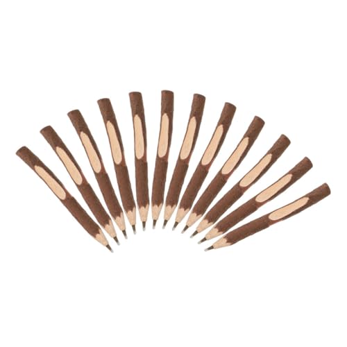 VILLFUL 12 Stück Holz Kugelschreiber aus Natürlichem Holz Rustikale Schreibgeräte mit Schwarzer für Bürobedarf Journaling und Geschenkbücher Leicht und Langlebig von VILLFUL