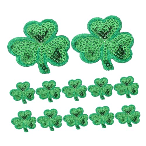 VILLFUL 12 Stück Klebeband Kleeblatt Aufnäher, Applikationen Für Kleidung, Bestickte Aufnäher, Kleidungsapplikationen, Zum Aufnähen, Kleidungszubehör, Stick Ornament Set, Heimapplikation VILLFUL 12 Stück Klebeband Kleeblatt Aufnäher, Applikationen Für Kleidung, Bestickte Aufnäher, Kleidungsapplikationen, Zum Aufnähen, Kleidungszubehör, Stick Ornament Set, Heimapplikation von VILLFUL