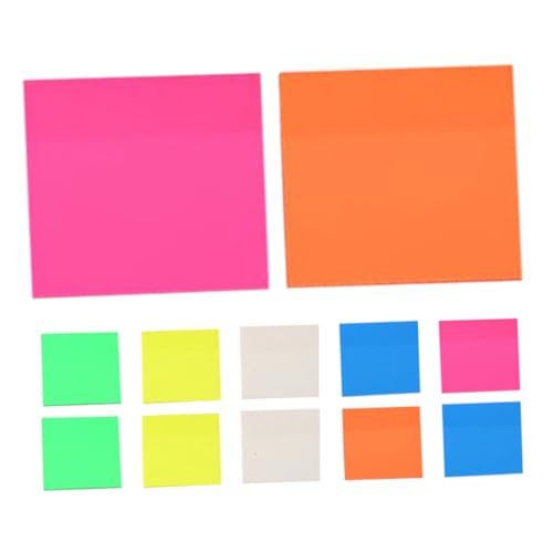 VILLFUL 12 Stück Teiliges Bunter Haftnotizen mit Fluoreszierenden Index Tabs Abnehmbaren Klebezetteln für Notizen Transparente Seitenmarker für Effektives Zeitmanagement im Büro und von VILLFUL