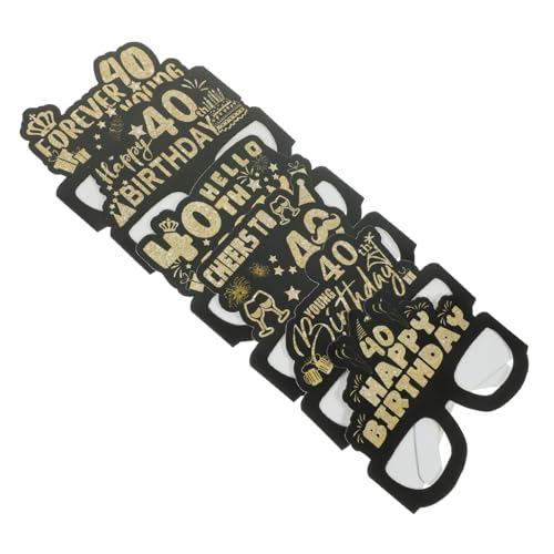 VILLFUL 12 Stück Teiliges Geburtstags Party Brillen aus Papier Geburtstag Dekoration Lustige Leichte und Wiederverwendbare Happy Birthday Eyeglasses für Unvergessliche Feiern von VILLFUL