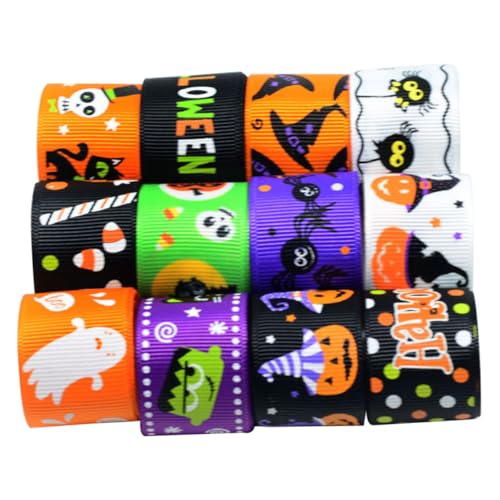 VILLFUL 12 Stück Teiliges Halloween Set Bedruckte Bänder Buntes DIY Bastelzubehör für Geschenkdekorationen und Partyaccessoires VILLFUL 12 Stück Teiliges Halloween Set Bedruckte Bänder Buntes DIY Bastelzubehör für Geschenkdekorationen und Partyaccessoires von VILLFUL