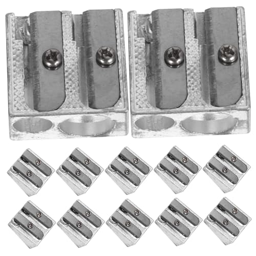 VILLFUL 12 Stück Teiliges Metall Bleistiftspitzer Doppelloch Anspitzer aus Aluminiumlegierung für Studenten und Bürobedarf Handlich und für Verschiedene Bleistiftformen VILLFUL 12 Stück Teiliges Metall Bleistiftspitzer Doppelloch Anspitzer aus Aluminiumlegierung für Studenten und Bürobedarf Handlich und für Verschiedene Bleistiftformen von VILLFUL