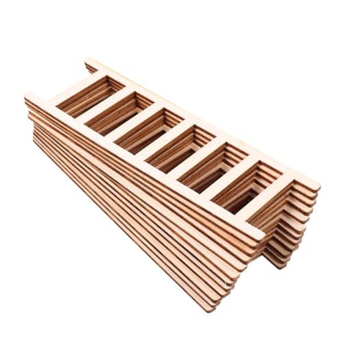 VILLFUL 12 Stück Teiliges Mini Holzleiter Handgefertigte Treppe für Puppenhaus Innendekoration Multifunktionale Holzleiter für Bücherregal Kleine Objekte VILLFUL 12 Stück Teiliges Mini Holzleiter Handgefertigte Treppe für Puppenhaus Innendekoration Multifunktionale Holzleiter für Bücherregal Kleine Objekte von VILLFUL