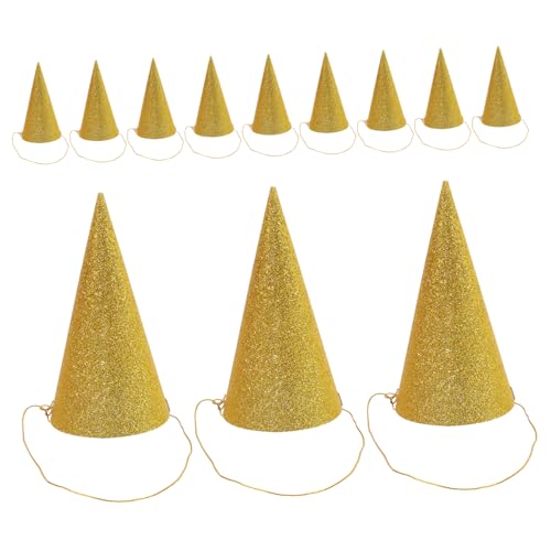VILLFUL 12 Stück Teiliges Partyhut Gold Glitter Geburtstagskegel und Erwachsene Glitzer Kronenhut mit Langem Band für Festliche Anlässe Wie Geburtstagsfeiern und Partys VILLFUL 12 Stück Teiliges Partyhut Gold Glitter Geburtstagskegel und Erwachsene Glitzer Kronenhut mit Langem Band für Festliche Anlässe Wie Geburtstagsfeiern und Partys von VILLFUL