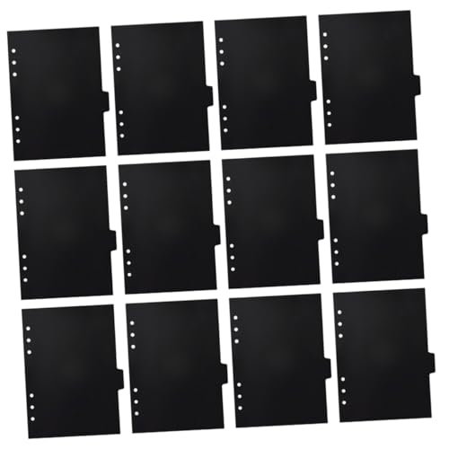 VILLFUL 12 Stück Teiliges Schwarze Pp-registerblätter mit Löchern Ringbuch-teiler mit Beschrifteten Tabs Notebook-trennblätter zur Schnellen Organisation und Übersichtlichen Gliederung für VILLFUL 12 Stück Teiliges Schwarze Pp-registerblätter mit Löchern Ringbuch-teiler mit Beschrifteten Tabs Notebook-trennblätter zur Schnellen Organisation und Übersichtlichen Gliederung für von VILLFUL