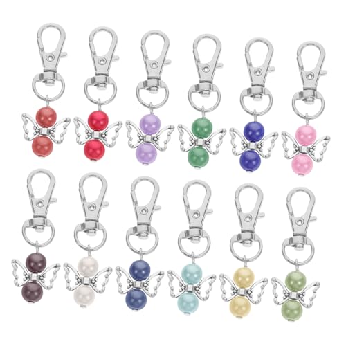 VILLFUL 12 Stück Teiliges Set Schutzengel Schlüsselanhänger mit Flügel Design Dekorativ und Funktional für Hochzeiten und Babypartys Stilvolles Gastgeschenk für Gäste von VILLFUL