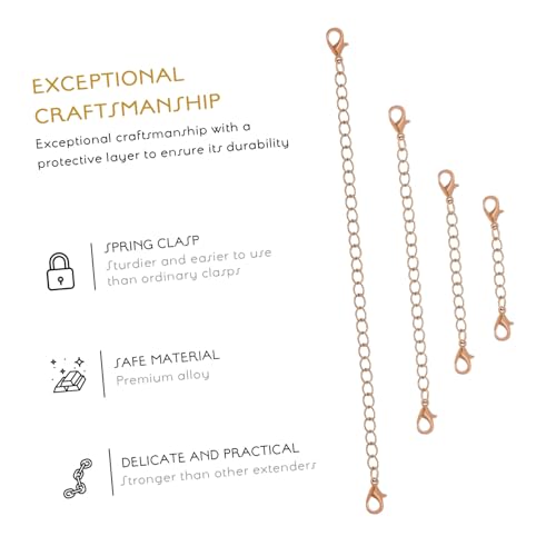 VILLFUL 12 Stück Teiliges Verlängerungskettchen aus Langlebiger Legierung in Gold Silber Roségold Kettenverlängerung für Halsketten Armbänder DIY Schmuckherstellung Vielseitig Einsetzbar VILLFUL 12 Stück Teiliges Verlängerungskettchen aus Langlebiger Legierung in Gold Silber Roségold Kettenverlängerung für Halsketten Armbänder DIY Schmuckherstellung Vielseitig Einsetzbar von VILLFUL