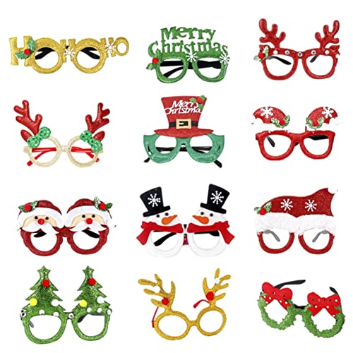 VILLFUL 12 Stück Teiliges Weihnachtsbrillen Cosplay Weihnachtskostüm Lustige Foto Requisiten Einzigartige Winterliche Partyaccessoires nicht Verblassend für Festliche Weihnachtsfeiern VILLFUL 12 Stück Teiliges Weihnachtsbrillen Cosplay Weihnachtskostüm Lustige Foto Requisiten Einzigartige Winterliche Partyaccessoires nicht Verblassend für Festliche Weihnachtsfeiern von VILLFUL