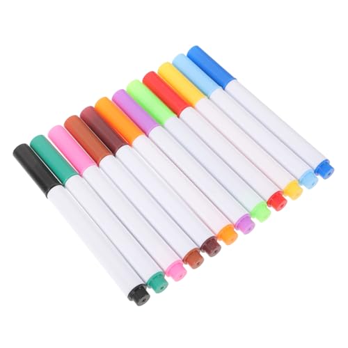 VILLFUL 12-teilige Whiteboard-marker Permanentmarker Schreibmarker Für Glas Und Whiteboard Langlebig Und Abwischbar von VILLFUL