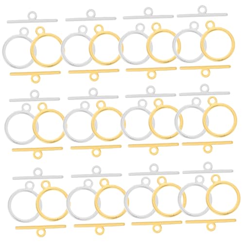 VILLFUL 120 Sätze Teiliges Schmuckzubehör Legierungs Ot Verschlüssen Gold und Silber Leichte Kreative Verbindungsverschlüsse für DIY Armbänder und Halsketten zum Basteln und von VILLFUL