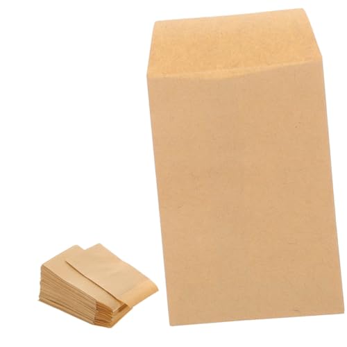 VILLFUL 120 Stck. Kleine Braune Kraftpapier Samentüten mit Selbstklebendem Verschluss Robuste Aufbewahrung für Samen Münzen Knöpfe Vielseitige Papierumschläge für DIY und Organisation von VILLFUL