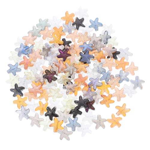 VILLFUL 120 Stück Bunte Glasperlen Seestern Design DIY Schmuckzubehör für Armbänder und Ohrringe für Kreative Handarbeiten von VILLFUL