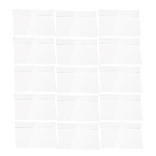 VILLFUL 120 Stück Transparenter Etikettenhalter Aus Pvc Für Regale Schildhalter Für Einzelhandel Wiederverwendbar Clip-on-design Für Preis Und Namensschilder von VILLFUL