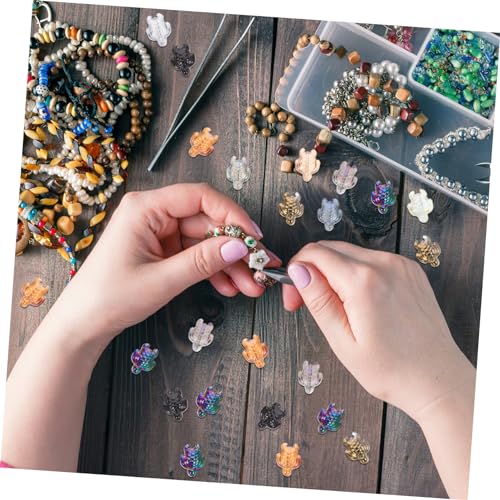 VILLFUL 120 Stück Teiliges Schildkröten Perlen aus Farbigem Vielseitig zum Auffädeln für Armbänder und Halsketten DIY Schmuckzubehör Langlebige Glasperlen mit Großem für Einfache von VILLFUL
