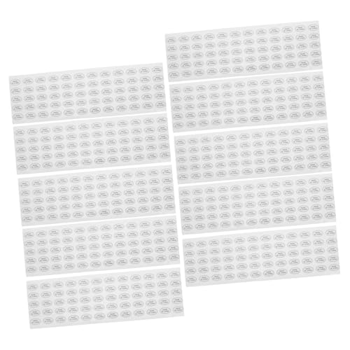 VILLFUL 1200 Stück China Etiketten Küchenorganisationsaufkleber Wasserdichte Küchenetiketten Aufkleber Etikettenpapier Wiederverwendbare Küchenetiketten Blanko Ovale Etiketten von VILLFUL