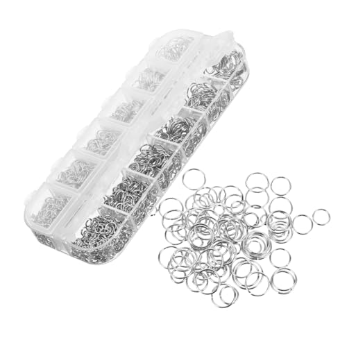 VILLFUL 1200Stücke Sprungringe Offene Biegeringe für DIY Schmuckherstellung Armbänder und Reparaturen Vielseitige Verbindungsstücke für Projekte von VILLFUL