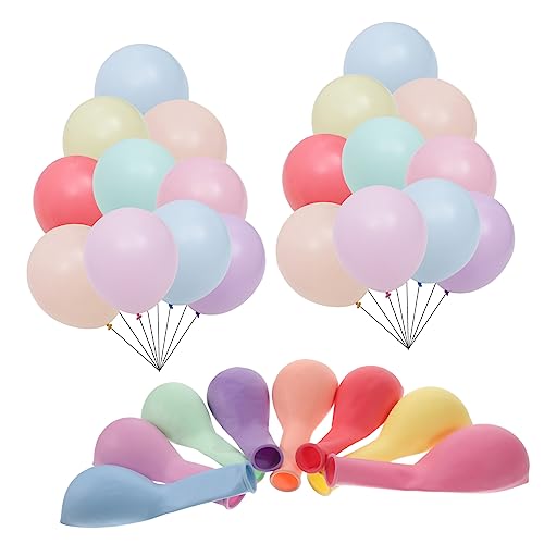 VILLFUL 120St bunte Partyartikel Luftballons Massenballons dekorative Latexballons Hochzeitsdekorationen Ornament Geburtstagsballons für Jungen festlicher Ballon Sanft Suite einstellen von VILLFUL