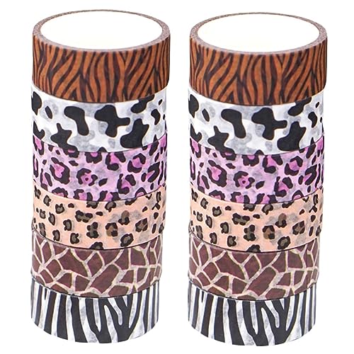 VILLFUL 12Rollen Tierdrucke Washi Tapes Dekoratives Klebeband für DIY Scrapbooking und Handwerk für Journaling Geschenken und Projekte von VILLFUL