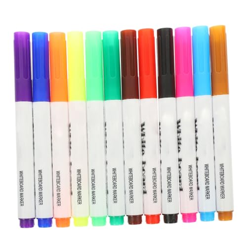 VILLFUL 12Stücke Bunte Schwimmende Malstifte für Trocken Abwischbare Marker für Schule und Whiteboard Kreative Wassermalstifte für Unbeschwerten Malspaß von VILLFUL