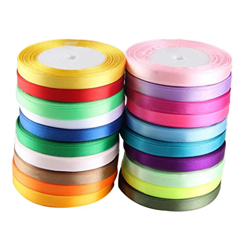 VILLFUL 12Stücke Ripsband Satinbänder für und DIY Bastelprojekte Zufällige Farben für Hochzeiten Feiertagsdekorationen und Geschenkverpackungen von VILLFUL