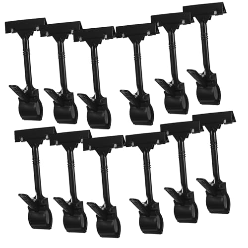VILLFUL 12Stücke Rotierbare Preiskarten Clips für Geschäfte Robuste Etikettenhalter für Werbung Vielseitig Einsetzbare Preisschild Organizer für Supermärkte von VILLFUL