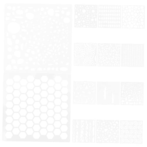 VILLFUL 14 Stück Teiliges Wandmalerei Schablonen Langlebige Wiederverwendbare Vorlagen für Kreative DIY Projekte Pflanzenmuster für Acrylmalerei und Heimdekoration von VILLFUL
