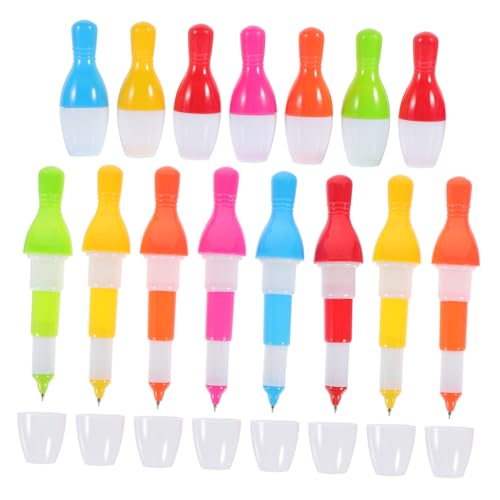 VILLFUL 15 Stück Bowlingkugel Stift Bunt Farbe Mehrfarbig Karikatur Neuheit Bowlingstift Signierstifte Kugelschreiber Stifte Für Die Schule Lustig Gemischt Stift Süß Süße Stifte Für Lehrer von VILLFUL