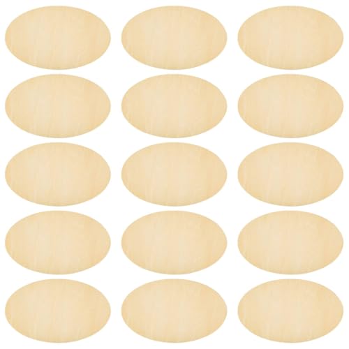 VILLFUL 15 Stück Ovale Unbehandelte Holzscheiben für Bastelprojekte Diy Holzplatten zum Malen und Dekorieren für Heimdekoration und Kreative Ideen von VILLFUL