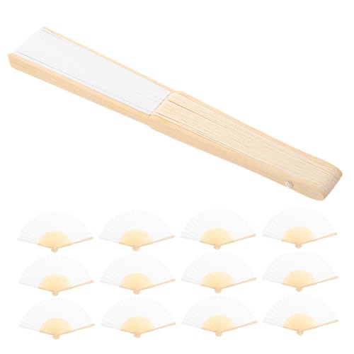 VILLFUL 15 Stück Teiliges Weiße Papierfaltfächer aus und Langlebig Blanko DIY Handfächer für Hochzeit Shower Sommerparty und Kreative Dekoration von VILLFUL