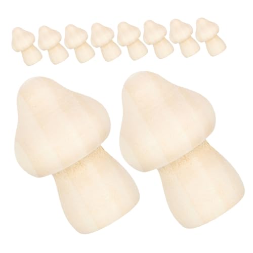 VILLFUL 15 Stück Unfertige Holzpilzfiguren Diy Dekoration für Handgefertigte Holzornamente für Party und Zuhause von VILLFUL