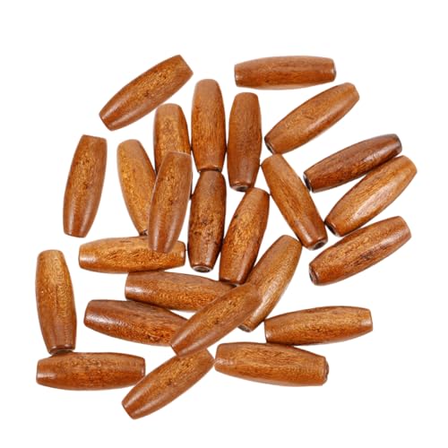 VILLFUL 150 Stück Ovale Holzperlen natürliche unbehandelte Holzperlen Naturperlen für die Schmuckherstellung ovale lose Perlen Abstandsperlen aus Naturholz Perlen zum Basteln Hellbraun von VILLFUL
