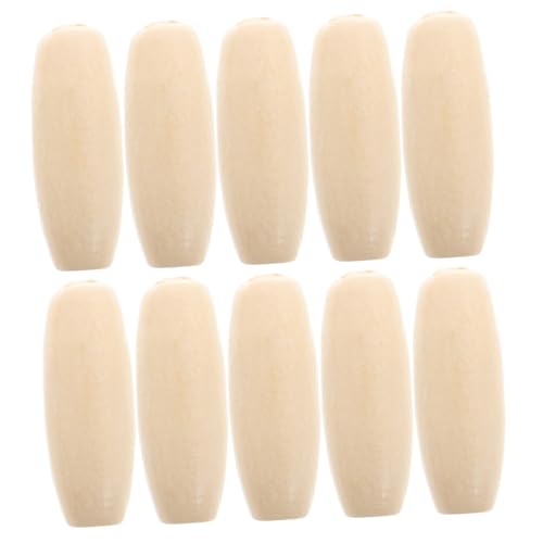 VILLFUL 150 Stück Ovale Holzperlen ovale Zwischenperlen Naturperlen für die Schmuckherstellung Perlen zum Basteln ovale Perlen Lose Perlen für die Schmuckherstellung lose Holzperlen Beige von VILLFUL