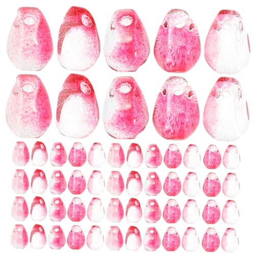 VILLFUL 150 Stück Teiliges Teardrop Perlen für Schmuckherstellung Glatte Glasperlen Auffädeln Farbverlaufene DIY Bastelperlen für Armband Halskette und Ohrschmuck Vielseitig Verwendbar von VILLFUL