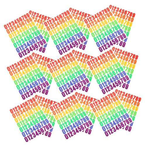 VILLFUL 16 Blatt Bunte Zahlen Aufkleber Selbstklebende Vinyl Zahlen Sticker Für Kalender Scrapbooking Und Klassenzimmer Organisation VILLFUL 16 Blatt Bunte Zahlen Aufkleber Selbstklebende Vinyl Zahlen Sticker Für Kalender Scrapbooking Und Klassenzimmer Organisation von VILLFUL