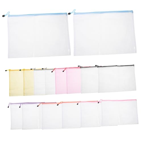 VILLFUL 16 Stück Dokumententaschen mit Reißverschluss Wasserdichte Organizer Taschen aus Mesh Vielseitige Aufbewahrungslösungen für Büro und Schule pro Farbe Schwarz Blau Rot Orange Gelb VILLFUL 16 Stück Dokumententaschen mit Reißverschluss Wasserdichte Organizer Taschen aus Mesh Vielseitige Aufbewahrungslösungen für Büro und Schule pro Farbe Schwarz Blau Rot Orange Gelb von VILLFUL