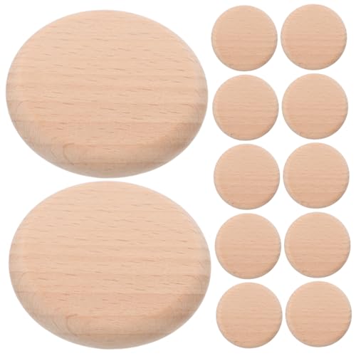 VILLFUL 16 Stück Holzscheiben Rund Unbehandelt Robuste Holzscheiben für DIY Schachspiel Spielsteine Handgeschnitzt Ergonomisch für Präzises von VILLFUL
