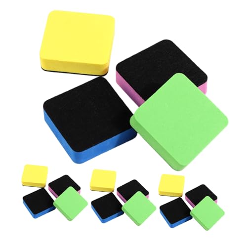 VILLFUL 16 Stück Square Blackboard Rub Sauberer Radiergummi Quadratischer Whiteboard-radierer Trockenlöscher Für Das Klassenzimmer Radiergummis Für Trockenlöschtafeln Eva Filztuch von VILLFUL
