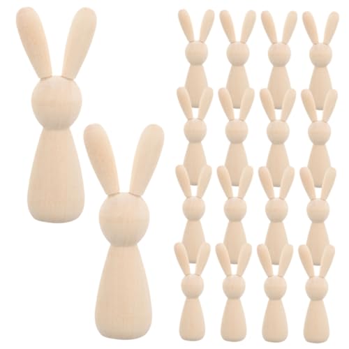 VILLFUL 16 Stück Teiliges DIY Unvollendete Holz Kaninchenfiguren Naturbelassene Holzfiguren für Bemalen Kreative Bastelaccessoires Dekorative Hasen für Party und Wohnkultur VILLFUL 16 Stück Teiliges DIY Unvollendete Holz Kaninchenfiguren Naturbelassene Holzfiguren für Bemalen Kreative Bastelaccessoires Dekorative Hasen für Party und Wohnkultur von VILLFUL