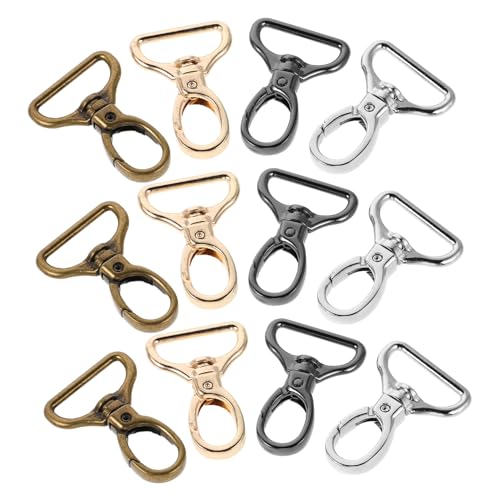 VILLFUL 16 Stück Teiliges Drehbarer Metall-lobsterverschluss mit D-ring Drehhaken für Schmuckherstellung Schlüsselanhänger Rucksäcke und Diy-zubehör Robuste Verbindung von VILLFUL