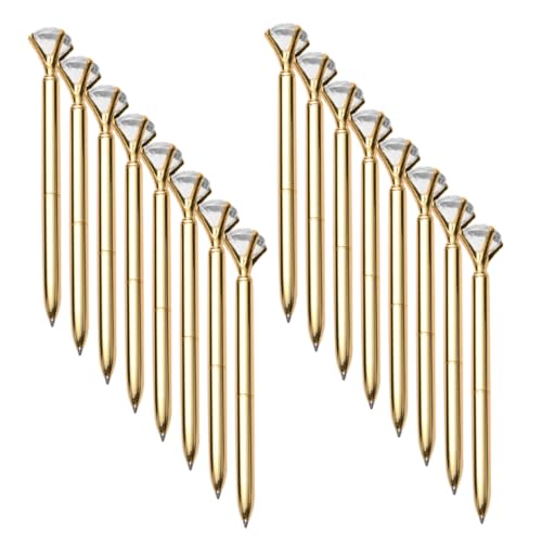 VILLFUL 16 Stück Teiliges Kugelschreiber mit Strassverzierung Ergonomischer Griff und Schwarzer für Büro und Studium Vielseitig Einsetzbar und Elegant von VILLFUL