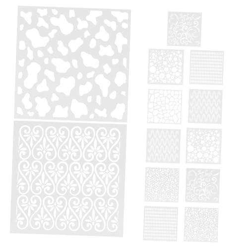 VILLFUL 18 Stück Teiliges Geometrisches Malen Schablonen Set Wiederverwendbare Vorlagen Pet für DIY Kunsthandwerk Malerei und Dekoration Geeignet für Wände Fenster und Mehr von VILLFUL